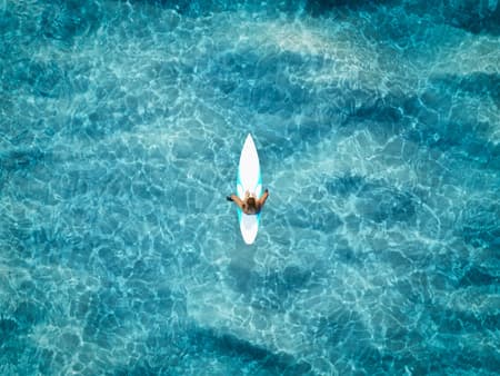 one surfer on the ocean. 3d rendering