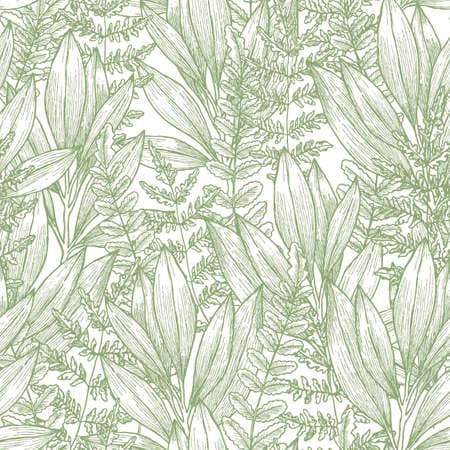 Wild flowers seamless pattern vector illustration