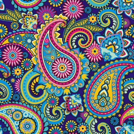 Seamless pattern based on traditional Asian elements Paisley
