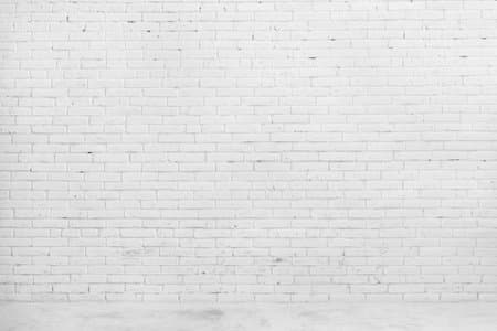 portrait of White brick wall for background or texture