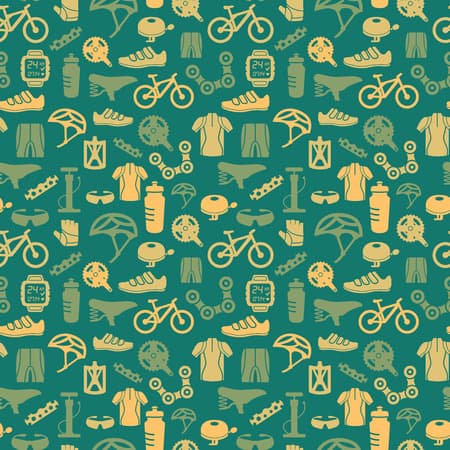 Bicycle bike sport fitness seamless pattern background vector illustration